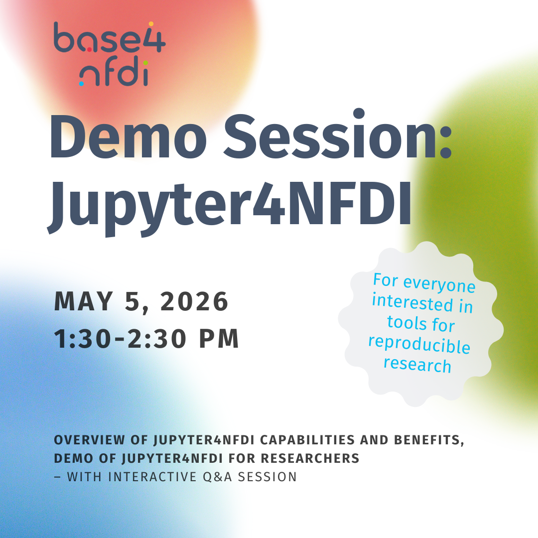 Teaser picture of the Base4NFDI Demo Session with Jupyter4NFDI