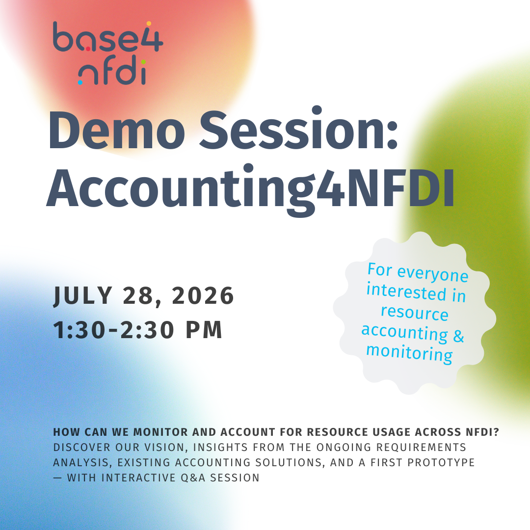 Teaser picture of Base4NFDI Demo Session with Accounting4NFDI
