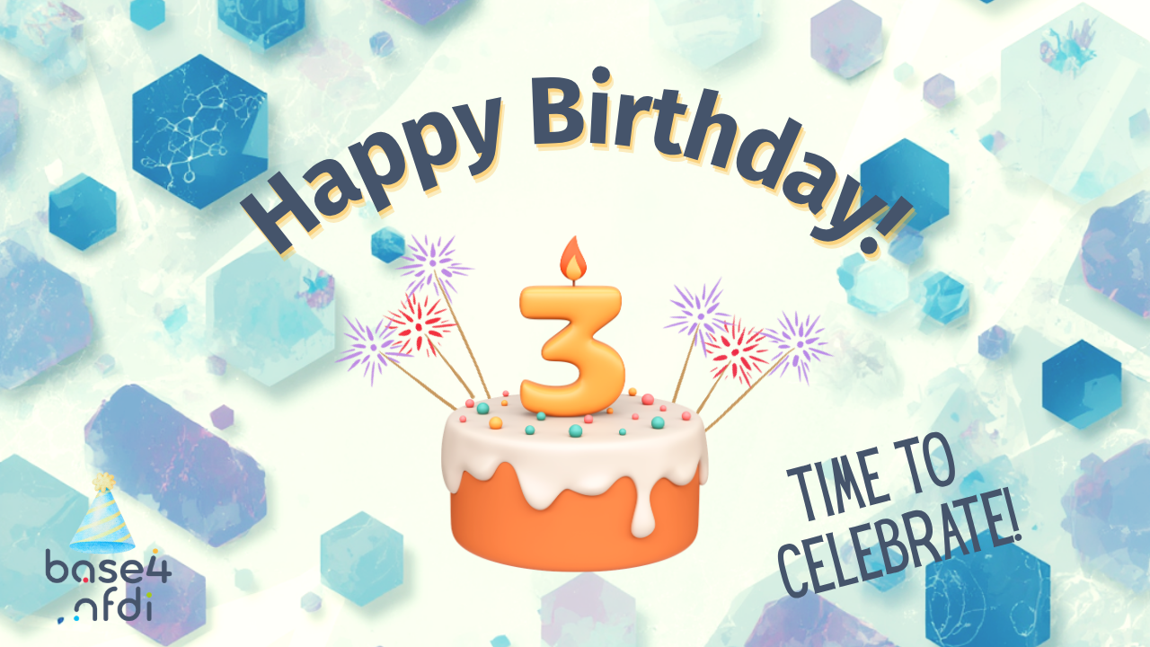 Banner Base4NFDI Birthday Campaign in May
