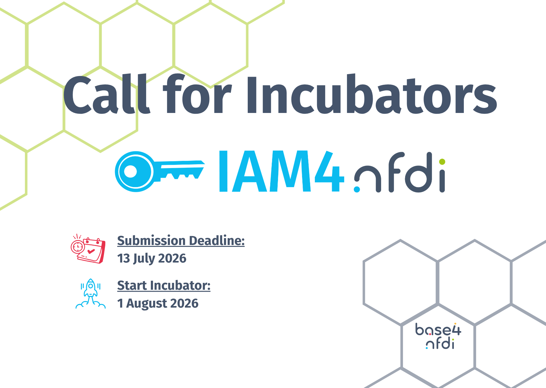 Teaser picture of call for Incubators from IAM4NFDI in August 2026